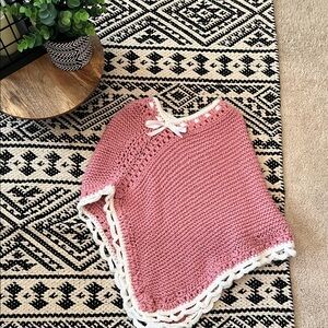 Charming Pink and White Kids Cape